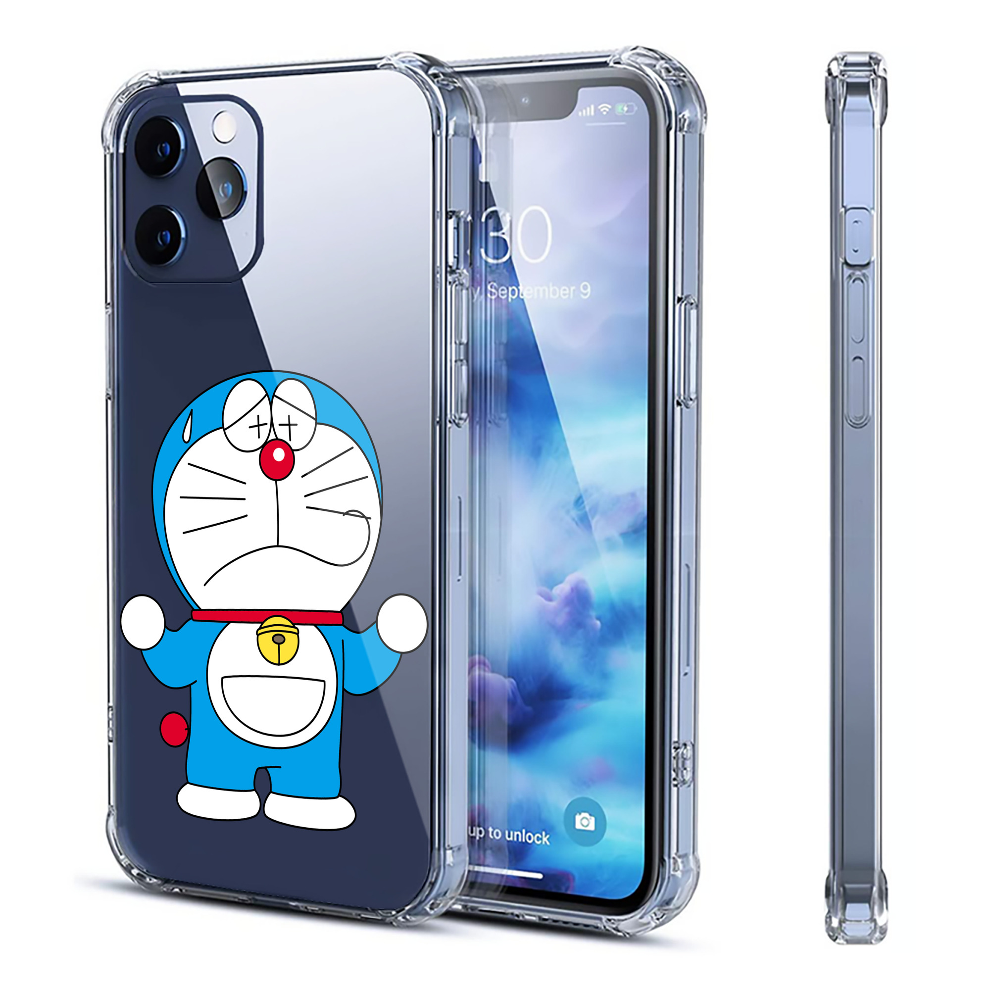 （画像用） ドラえもん Doraemon 【iPhone 12シリーズ対応】透明スマホケース（クリアソフトケース）
